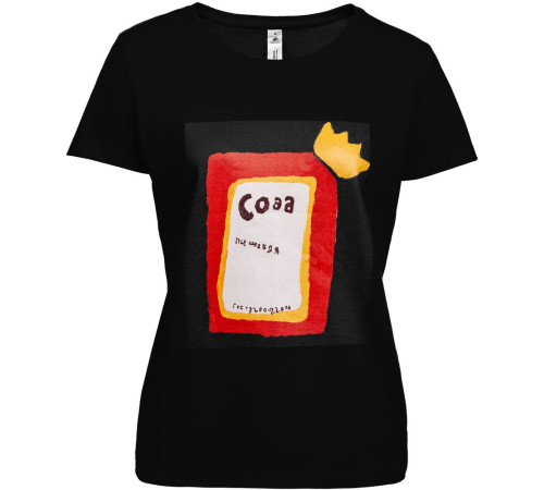 Футболка женская «Сода», черная