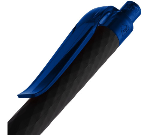 Ручка шариковая Prodir QS01 PRT-T Soft Touch, черная с синим