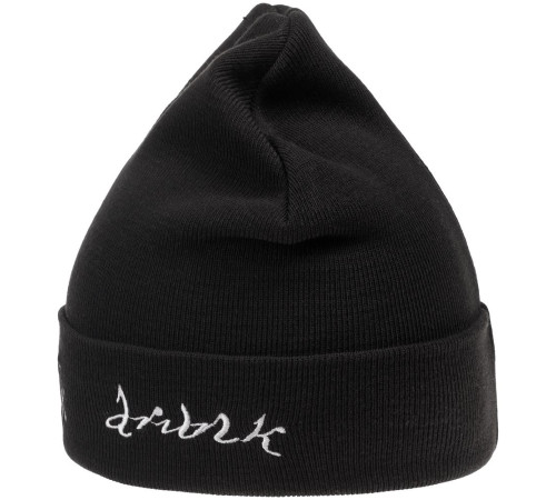 Шапка с вышивкой Drunk, черная