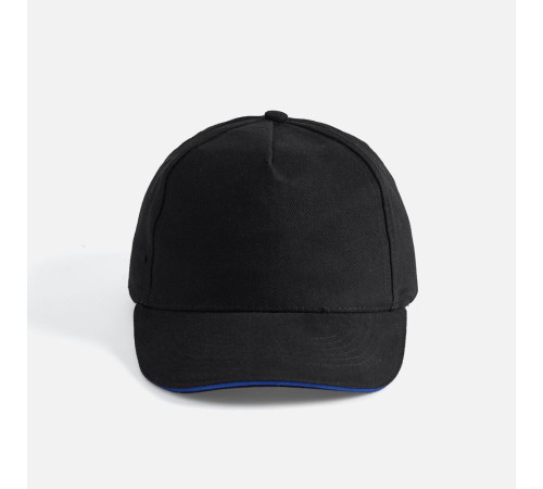 Бейсболка Long Beach, черная с ярко-синим