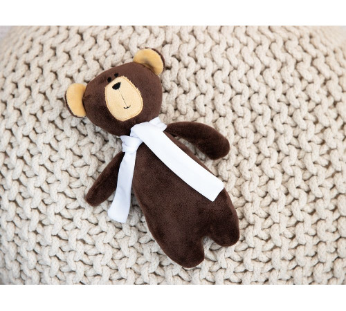 Мягкая игрушка Beastie Toys, мишка с белым шарфом