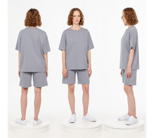 Футболка унисекс оверсайз T3, серая