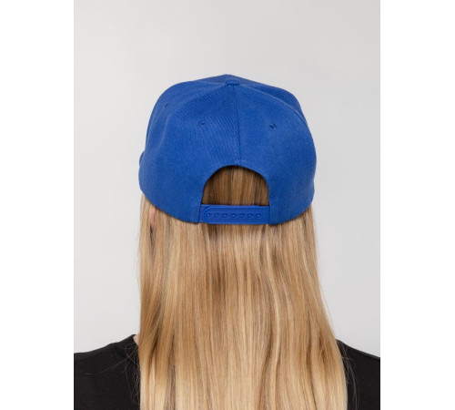 Бейсболка Snapback с прямым козырьком, ярко-синяя