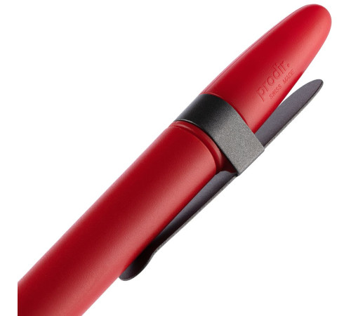 Ручка шариковая Prodir DS5 TSM Metal Clip, красная с серым