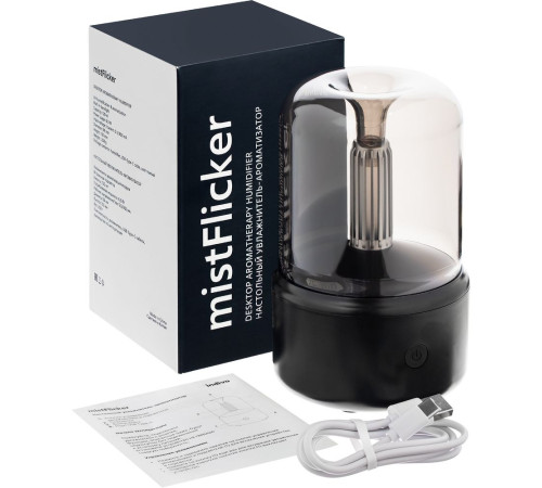 Увлажнитель-ароматизатор с подсветкой mistFlicker, черный