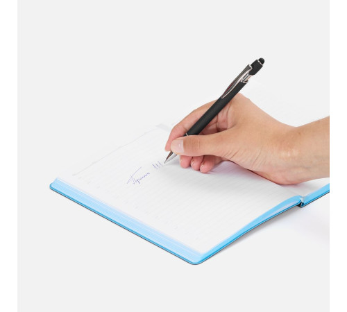 Ручка шариковая Pointer Soft Touch со стилусом, черная