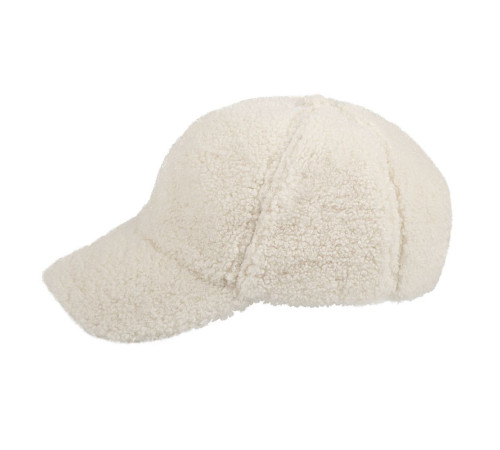 Бейсболка Oblako, утепленная, молочно-белая