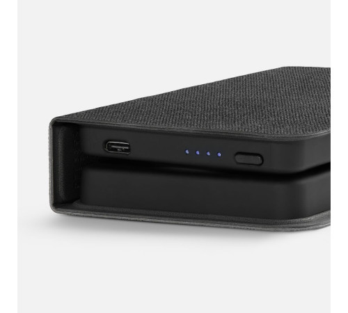 Внешний аккумулятор с беспроводной зарядкой reCover, черный