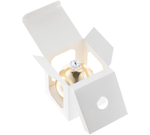 Елочный шар Finery Gloss, 10 см, глянцевый золотистый