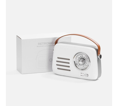 Bluetooth-колонка с радио Retronica, белая