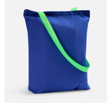 Шопер B4, синий с зелеными ручками