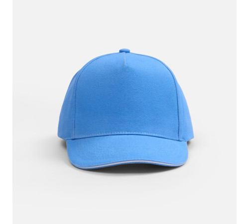 Бейсболка Classic 2.0, синяя с белым кантом