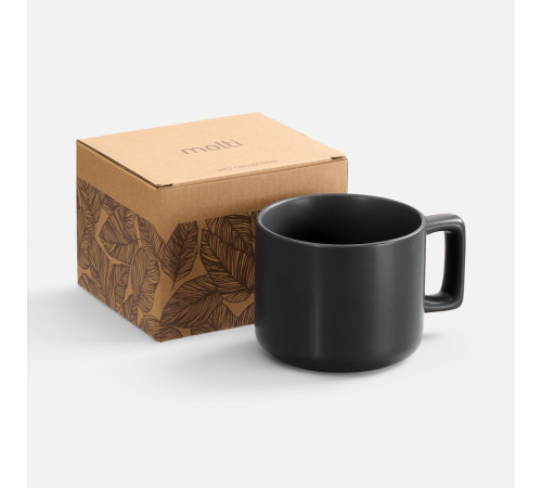 Чашка Jumbo в коробке матовая, черная