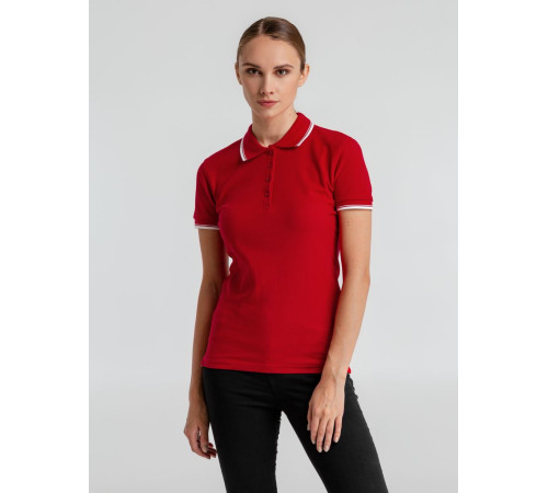 Рубашка поло женская Practice Women 270, красная с белым