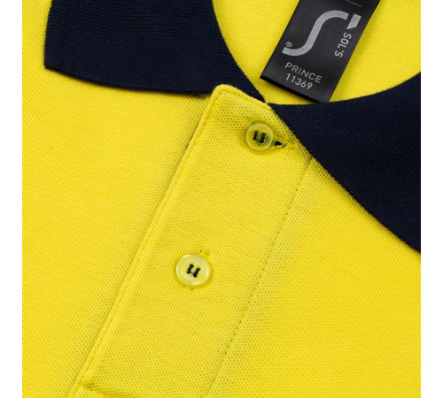 Рубашка поло Prince 190, желтая с темно-синим