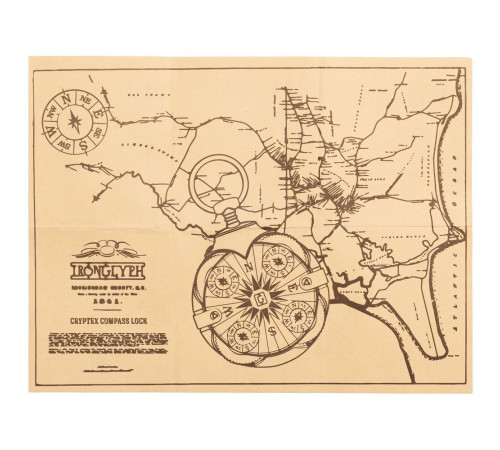 Флешка «Криптекс»® Compass Lock, 64 Гб