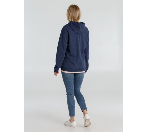 Толстовка с капюшоном унисекс Hoodie, синий меланж