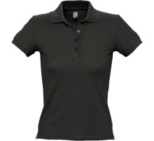 Рубашка поло женская People 210, черная