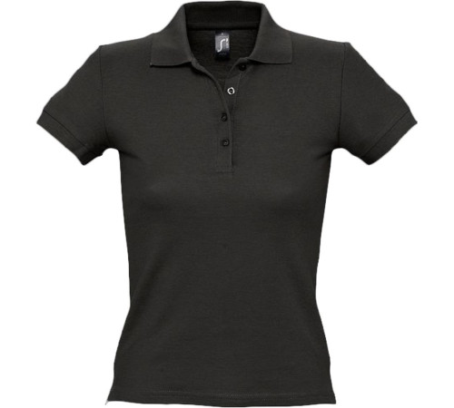 Рубашка поло женская People 210, черная