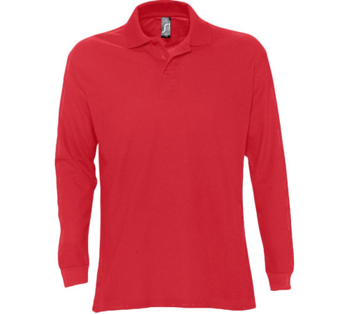 Рубашка поло мужская с длинным рукавом Star 170, красная