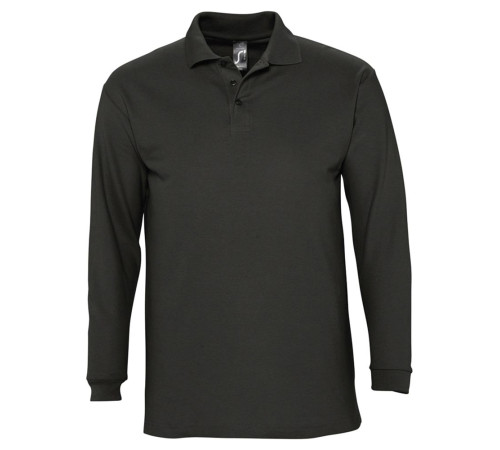 Рубашка поло мужская с длинным рукавом Winter II 210 черная