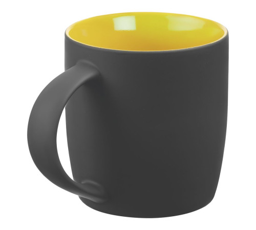 Кружка Surprise Touch с покрытием софт-тач, желтая