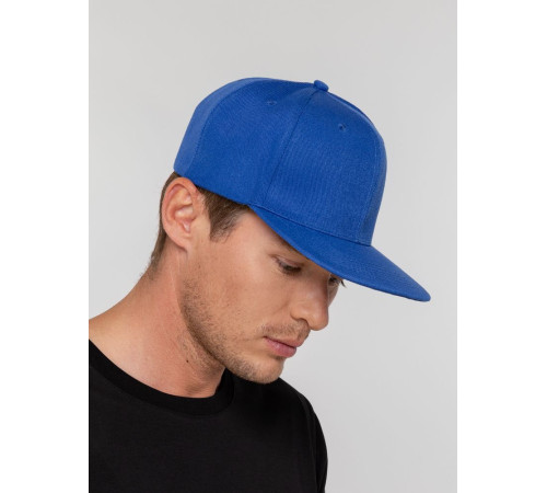 Бейсболка Snapback с прямым козырьком, ярко-синяя