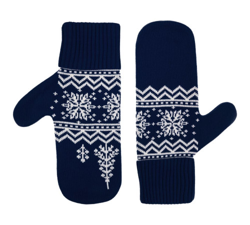 Варежки Elnik, синие с молочно-белым