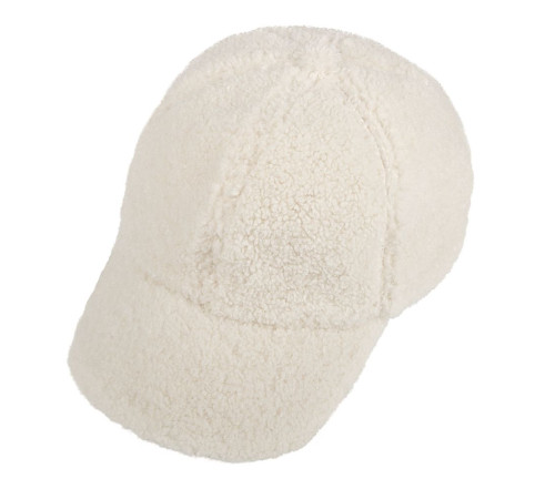 Бейсболка Oblako, утепленная, молочно-белая