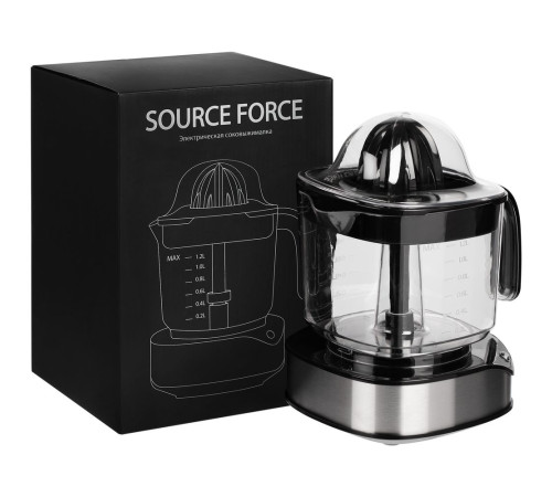 Электрическая соковыжималка для цитрусовых Source Force, серебристо-черная