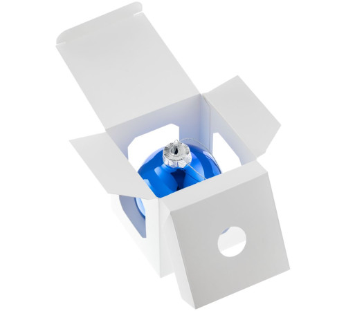 Елочный шар Finery Gloss, 8 см, глянцевый синий