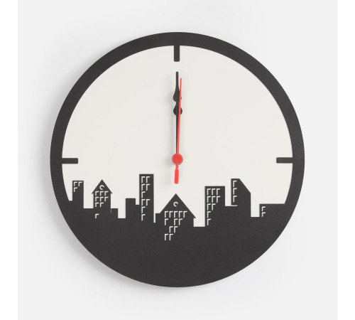 Часы «Города», черные