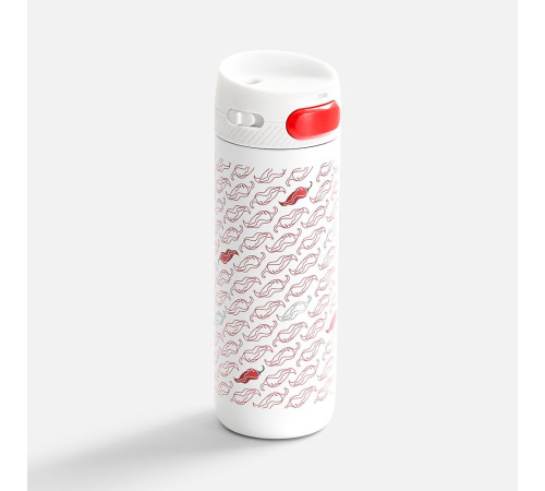 Термостакан X1 с цветной кнопкой, белый с желтым