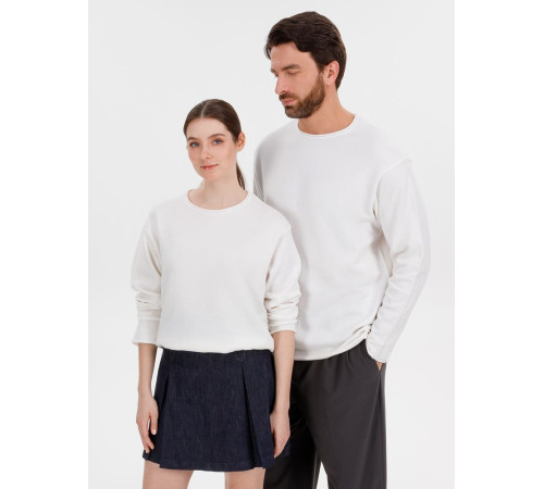 Лонгслив унисекс Siluetti Fuori, молочно-белый