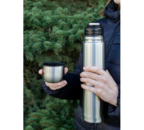 Термос Plain 1000, серебристый