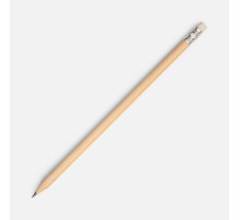 Карандаш простой Hand Friend с ластиком, неокрашенный