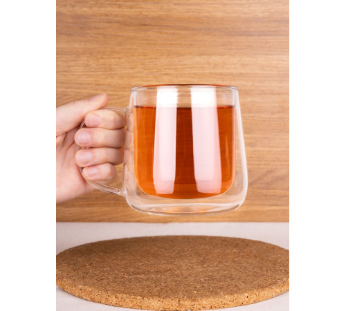 Чашка с двойными стенками Glass First