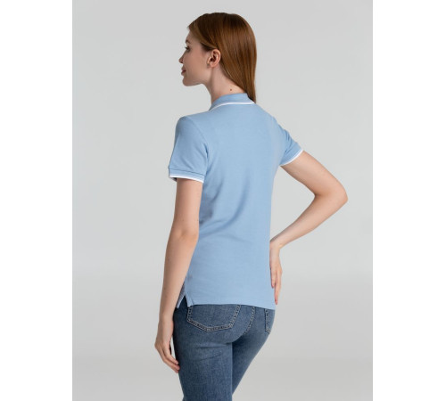 Рубашка поло женская Practice Women 270, голубая с белым