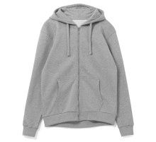 Толстовка на молнии с капюшоном Unit Siverga, серый меланж