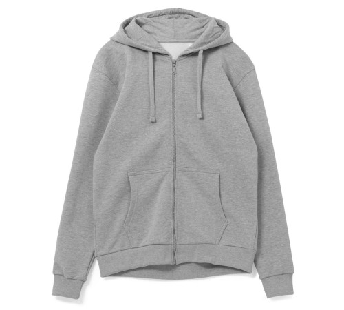 Толстовка на молнии с капюшоном Unit Siverga, серый меланж