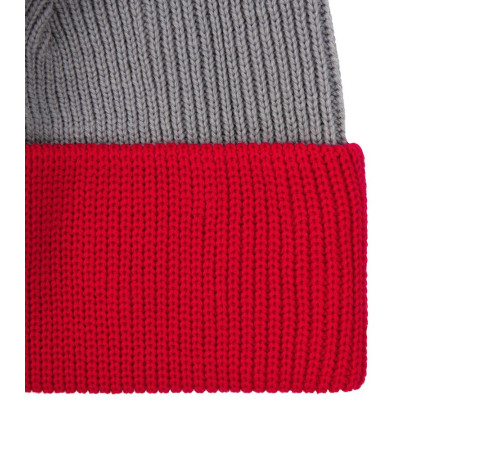 Шапка Snappy, светло-серая с красным