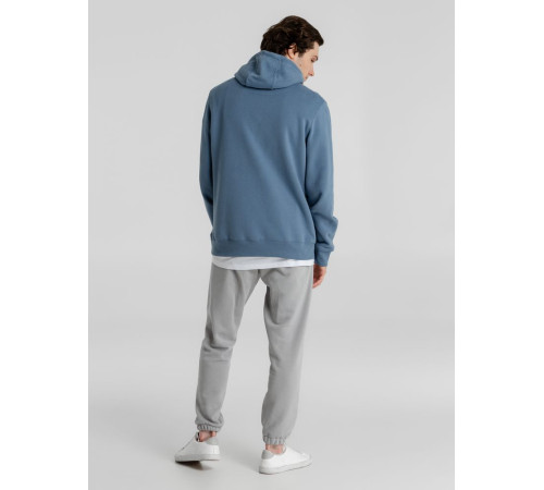 Толстовка с капюшоном унисекс King, серо-синяя