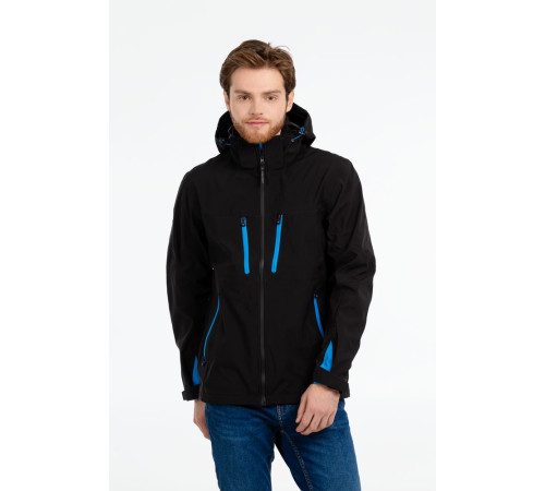 Куртка софтшелл мужская Patrol, черная с серым