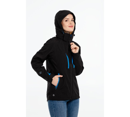 Куртка софтшелл женская Patrol, черная с серым