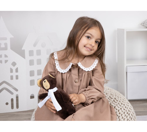 Мягкая игрушка Beastie Toys, мишка с белым шарфом