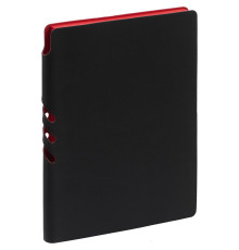 Ежедневник Flexpen Black, недатированный, черный с красным