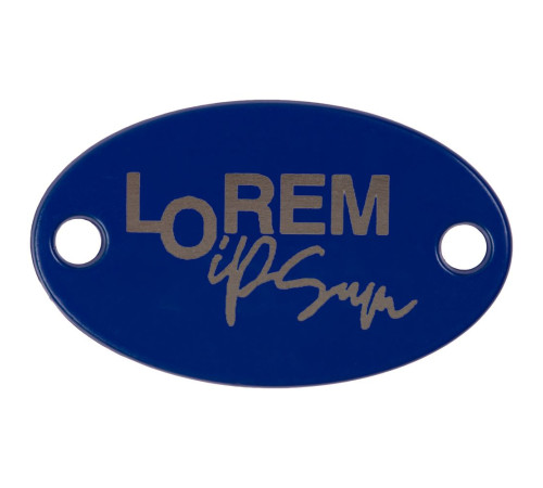 Шильдик металлический Alfa Oval, синий