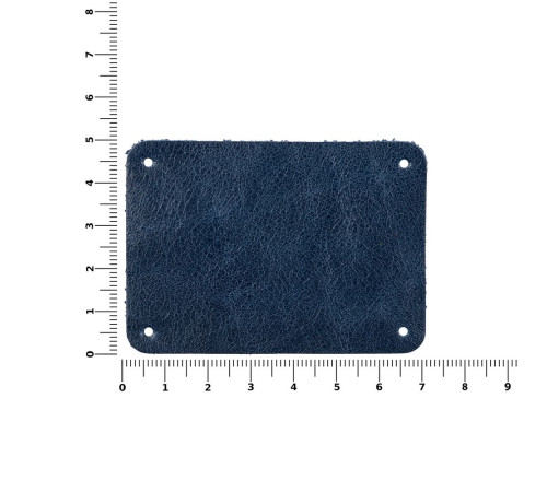 Лейбл кожаный Beta, XL, синий