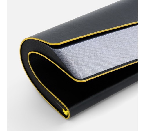 Ежедневник Trait, недатированный, черный с желтым