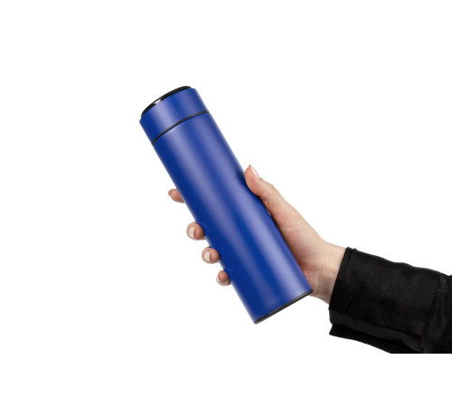 Смарт-бутылка с заменяемой батарейкой Long Therm, синяя
